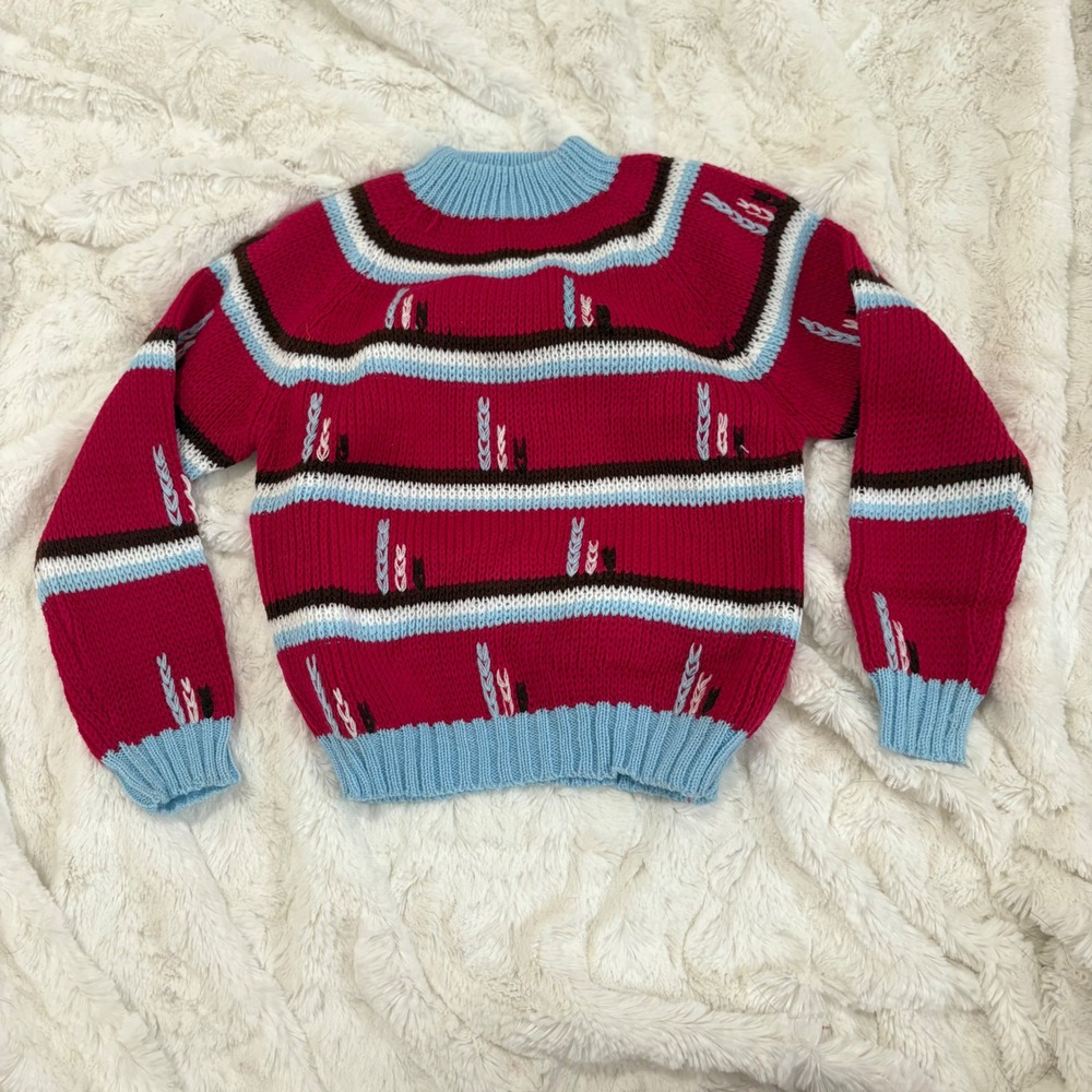 VTG Kids Jay Bee‎ Togs Acrylic Striped Knit Sweater Size 6 Deadstock